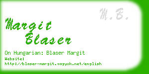 margit blaser business card